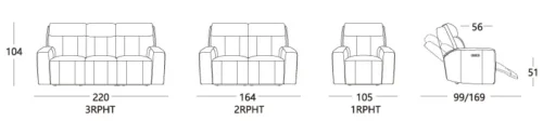 Aversa Three Seat Recliner - Image 2