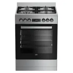 Beko 60cm Stainless Dual Fuel Upright Cooker