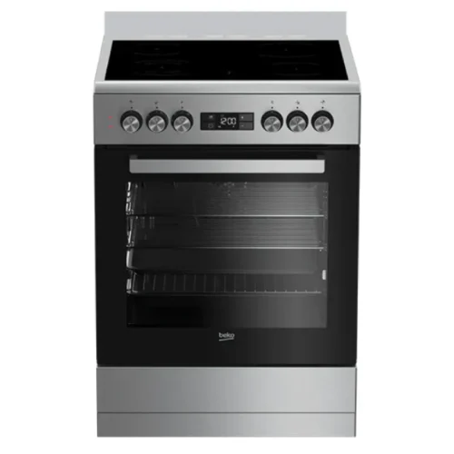 Beko-60cm-Stainless-Upright-Cooker-Vitroceramic