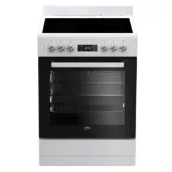 Beko 60cm White Upright Cooker - Vitroceramic