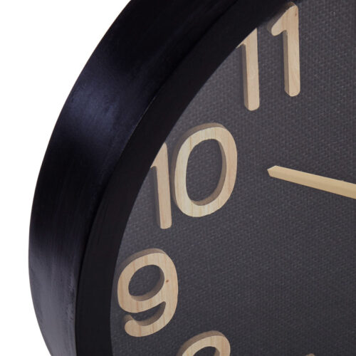 Cunene Weave Wall Clock Black -a