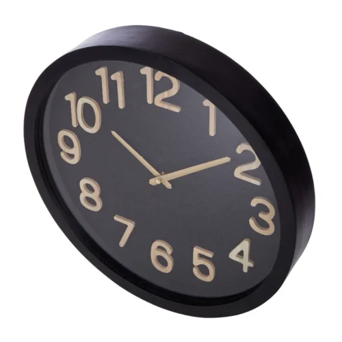 Cunene Weave Wall Clock Black -a