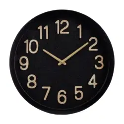 Cunene Weave Wall Clock Black -a