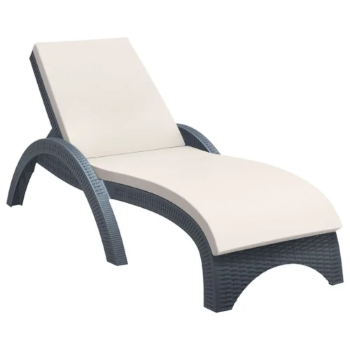 Fiji Sun Lounger Anthracite+ Beige Cushion