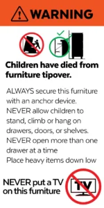 Online Toppling Furniture Warning CAT1