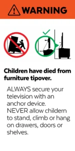Online Toppling Furniture Warning CAT2