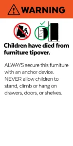 Online Toppling Furniture Warning CAT3